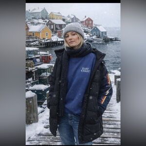 Anthropologie NWT T.la East Coast NYC Oversized Boyfriend Sweatshirt size L.